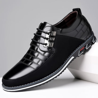 men's large size casual leather shoes
