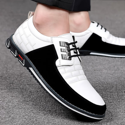 men's large size casual leather shoes