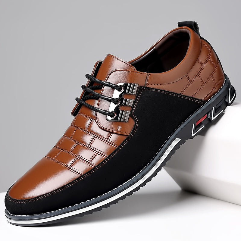 men's large size casual leather shoes