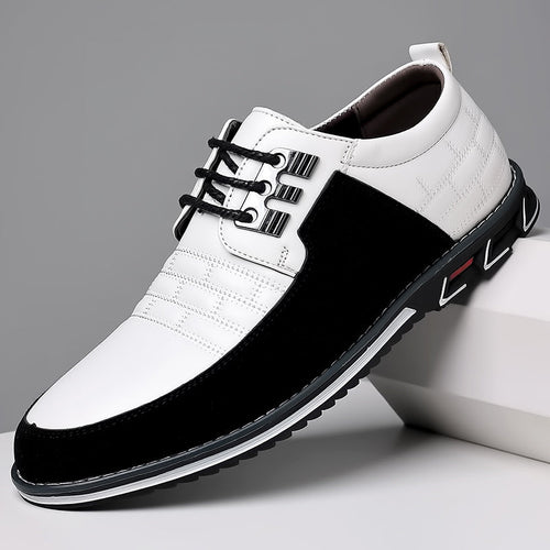 men's large size casual leather shoes