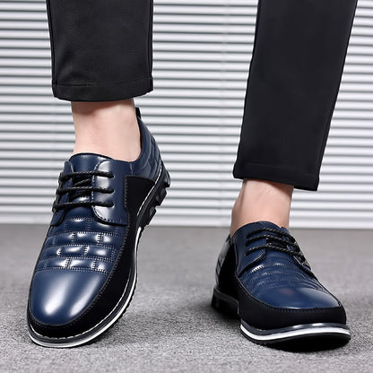 men's large size casual leather shoes